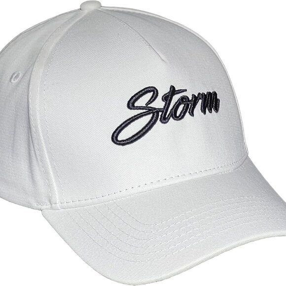 Storm A-Frame Snapback Hat Adjustable Baseball Cap Stylish Design White - Picture 2 of 5